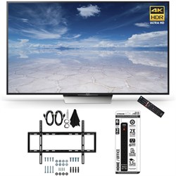 Sony XBR-65X850D 65-Inch Class 4K HDR Ultra HD TV Slim Flat Wall Mount Bundle