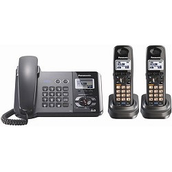   KX TG9392T 2  Line Dect 6.0 Expandable Corded + Cordless Combo W/ Digi