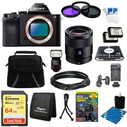 Sony Alpha 7R a7R Digital Camera, 55mm f1.8 Lens, HVL F60M Flash Bundle