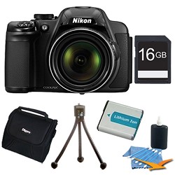 Nikon COOLPIX P530 16.1 MP 42x Zoom Digital Camera   Black Plus 16GB Memory Kit