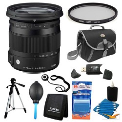 Sigma 17 70mm F2.8 4 DC Macro OS HSM Lens for Nikon Filter Bundle