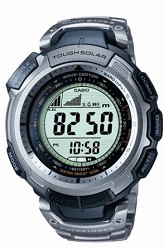 Casio, Inc. PAW1300T 7V   Silver Pathfinder Multi Band Atomic Solar Triple Senso