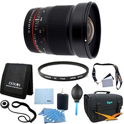 Rokinon 24mm F1.4 Aspherical Wide Angle Lens for Nikon   Lens Kit Bundle