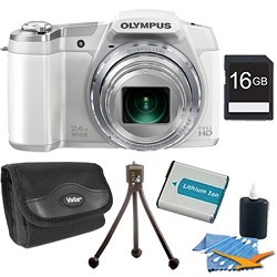 Olympus STYLUS SZ 16 iHS16MP 24x wide/48x SR Zoom 1080p HD 3 Hi Res LCD Silver