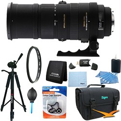 Sigma 150 500mm F/5 6.3 APO DG OS HSM Autofocus Lens For Canon EOS Lens Kit Bund