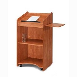 Oklahoma Sound Aristocrat Floor Lectern, 25 W x 46 H x 20 D, Non Sound, Wild