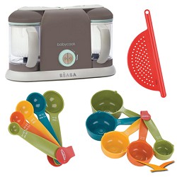 Beaba Babycook Pro2X Baby Food Processor and Steamer   Latte   Bundle