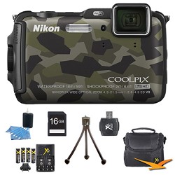 Nikon COOLPIX AW120 16MP Waterproof Shockproof Freezeproof Camo Digital Camera K