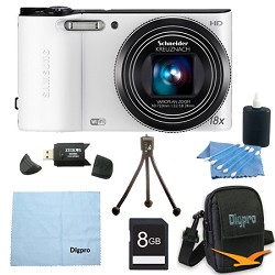 Samsung 8 GB Bundle WB150F 14 MP 18X Wi Fi Digital Camera   White