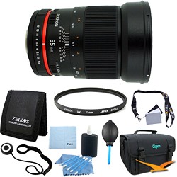 Rokinon 35mm f/1.4 Wide Angle US UMC Aspherical Lens for Sony   Lens Kit Bundle