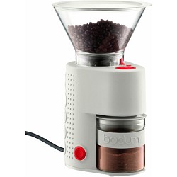 Bodum Bistro Electric Burr Coffee Grinder   White