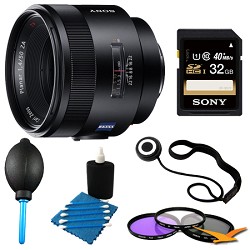 Sony SAL50F14Z Carl Zeiss Planar T 50mm f/1.4 Lens Essential Kit