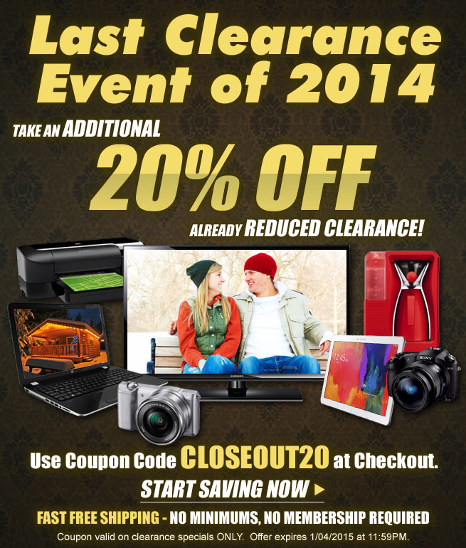 Additional 20% OFF Clearance!