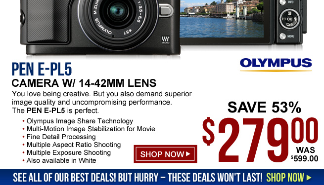 Olympus E-PL5 PEN Camera w/ 14-42mm Lens
